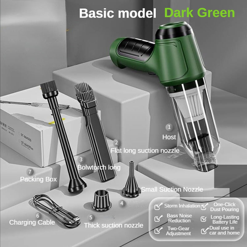 Wireless Car Vacuum Cleaner Portable for Car, Home, Desktop, and Keyboard