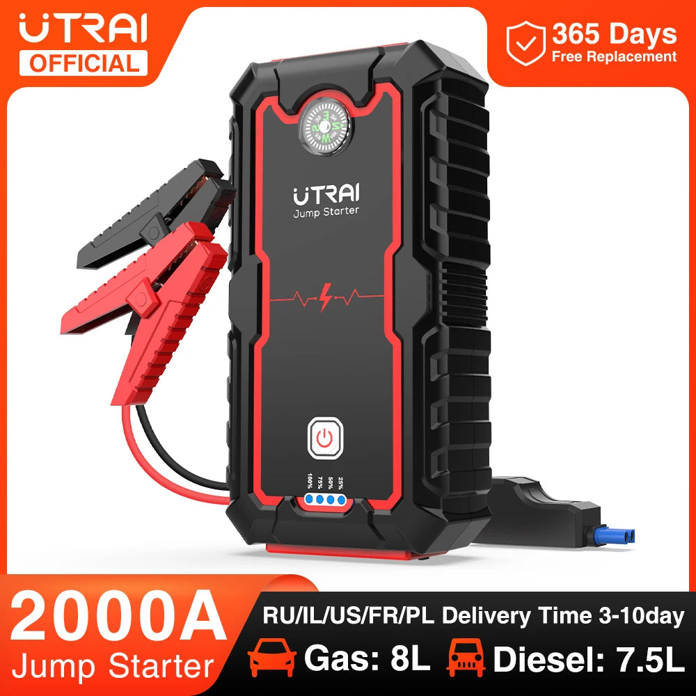 12V 2000A  Car Jump Starter Device for emergencies